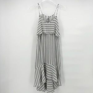 MILLIBON high low striped dress